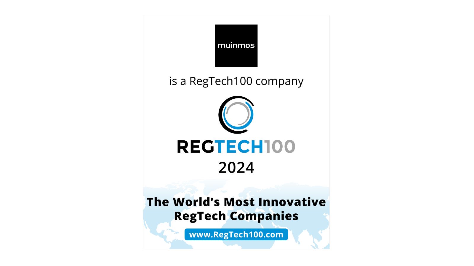 Muinmos Selected for Prestigious RegTech 100 List for Seventh Consecutive Year
